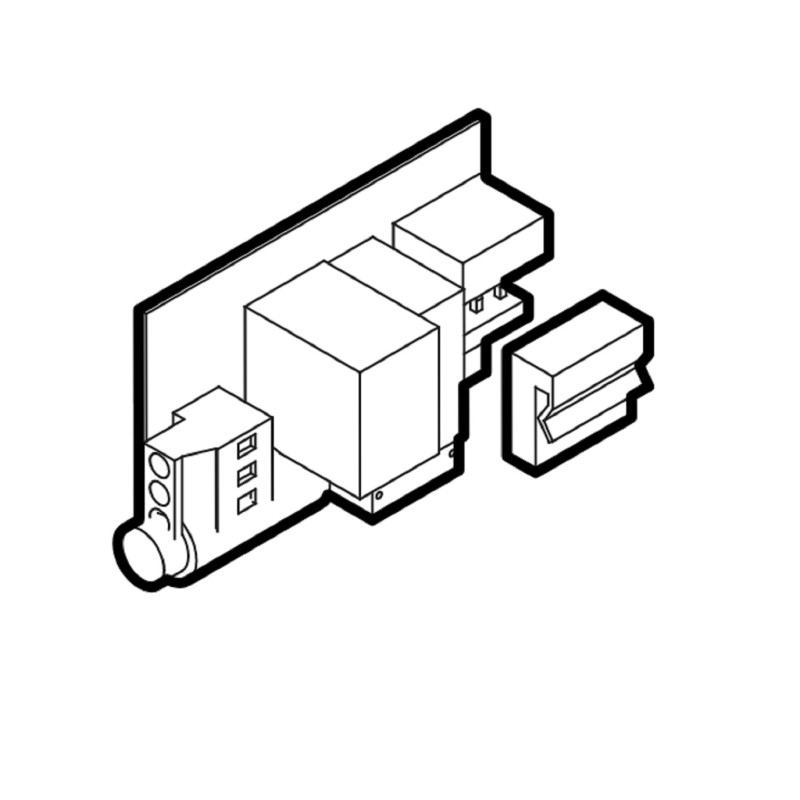 SCHEDA FILTRO CENTRALE 2 ANTE SENZA FUSIBILE MC824HR10 M3BARR10