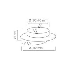 PORTA FARETTO INCASSO ROTONDO ORIENTABILE SATINATO
