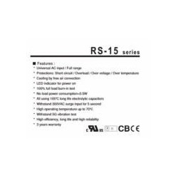 ALIMENTATORE MEANWELL ENCLOSED RS-15-24