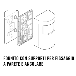 RIVELATORE VOLUMETRICO AD INFRAROSSI, PORTATA 12 mt 90°, CON  ANTIACCECAMENTO E FOTOCAMERA ,RADIO BIDIREZIONALE DUAL BAND WI FI