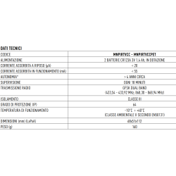 RIVELATORE VOLUMETRICO AD INFRAROSSI, PORTATA 12 mt 90°, CON  ANTIACCECAMENTO E FOTOCAMERA ,RADIO BIDIREZIONALE DUAL BAND WI FI