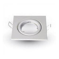 PORTA FARETTO DA INCASSO QUADRATO BIANCO ORIENTABILE