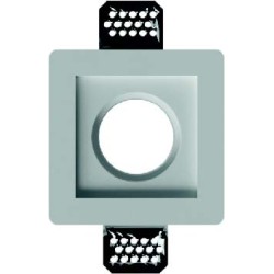 GESSO AD INCASSO QUADRATO DOTATO DI ALETTE DI FISSAGGIO IN ALLUMINIO SPESSE 2mm. d 95mm h85mm