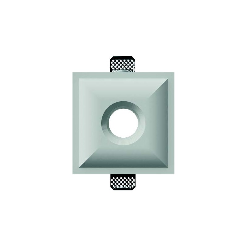 GESSO QUADRATO 3D AD INCASSO DOTATO DI ALETTE PER IL FISSAGGIO SPESSE 2mm. d160mm h85mm