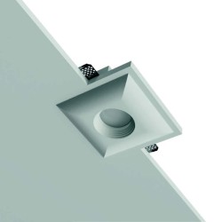 GESSO QUADRATO 3D AD INCASSO DOTATO DI ALETTE PER IL FISSAGGIO SPESSE 2mm. d160mm h85mm