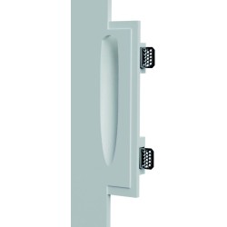 SEGNAPASSI RETTANGOLARE IN GESSO DA INCASSO DOTATA DI ALETTE PER IL FISSAGGIO SPESSE 2mm 240X110X50mm