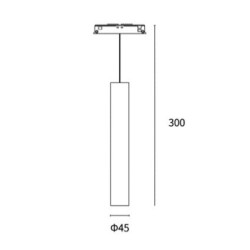 PHYONG LUCE PENDENTE FLUTE BIANCO 48V V2.0 DIMMERABILE 7W 36D 4000K