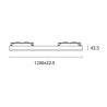 PHYONG LINEAR LIGHT BIANCO 1200MM 48V V2.0 DIMMERABILE 24W 120D 4000K