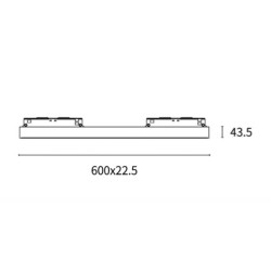 PHYONG LINEAR LIGHT BIANCO 600MM 48V V2.0 DIMMERABILE 12W 120D 3000K