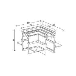 PHYONG CONNETTORE 90D BINARIO 48V NERO INCASSO CARTONGESSO
