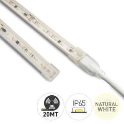 STRIP LED AC 230V 20MT 12W/MT 80LED/MT IP65 4000K