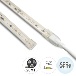 STRIP LED AC 230V 20MT 12W/MT 80LED/MT IP65 6000K