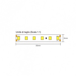 STRIP LED 50MT CL60072 14.4W/MT 24V IP20 3000K