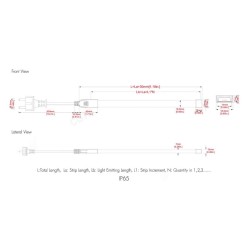 STRIP LED AC 230V 20MT 12W/MT 80LED/MT IP65 3000K
