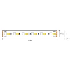 STRIP LED CC900144 28.8W/MT IP65-TR 24V RGB+CCT