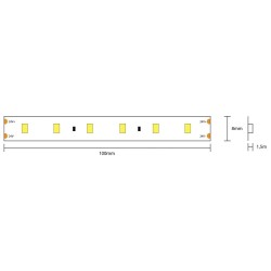 STRIP LED CL30036 7.2W/MT 24V IP20 6500K