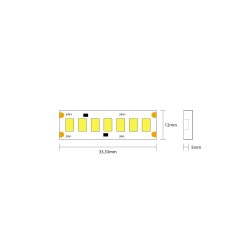STRIP LED HE105096 19.2W/MT 24V IP68 4000K
