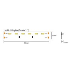 STRIP SP60048 SIDEVIEW RA90 9.6W/MT 24V IP20 3000K