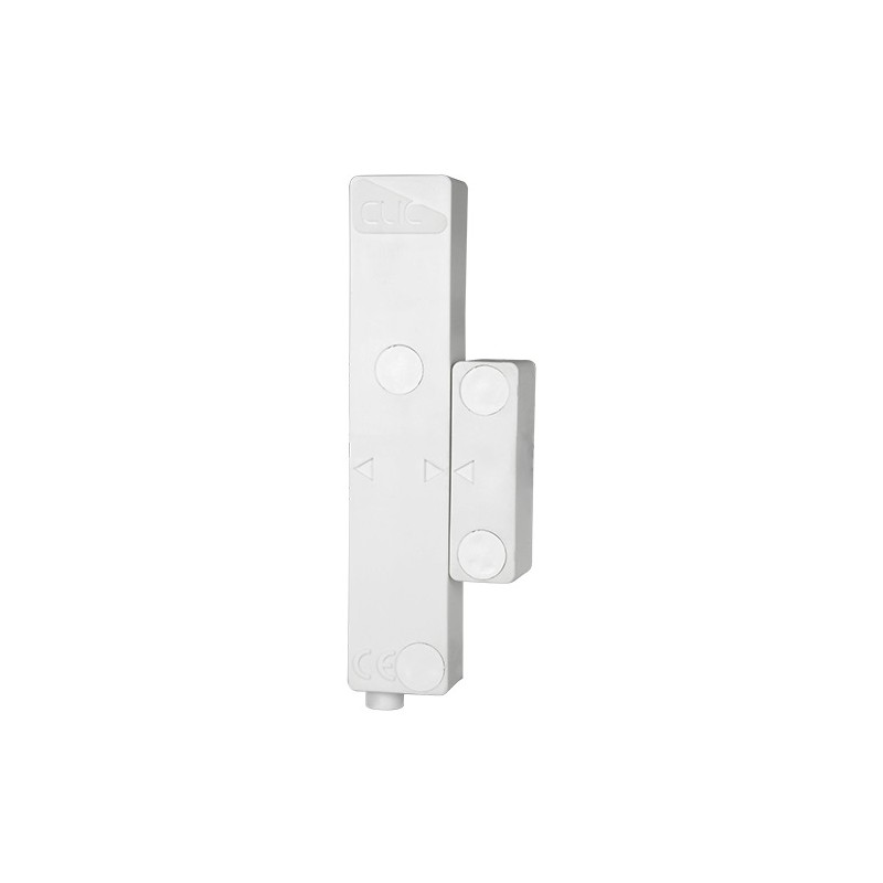 SENSORE MAGNETICO ED INERZIALE CLIC SERIE V A VISTA CON CONTATTO MAGNETICOINTEGRATO, RESINATURA COMPLETA, CAVETTO 2 METRI, BIANC