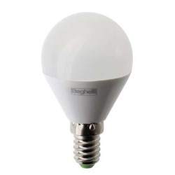 LAMPADINA BEGHELLI A SFERA LED SAVING  5W E14 3000°K